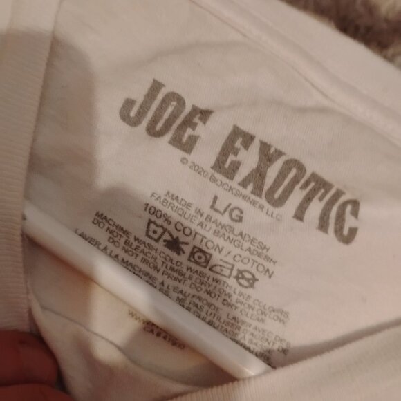 Men's White Large Joe Exotic Authentic Graphic T-Shirt - Picture 3 of 4
